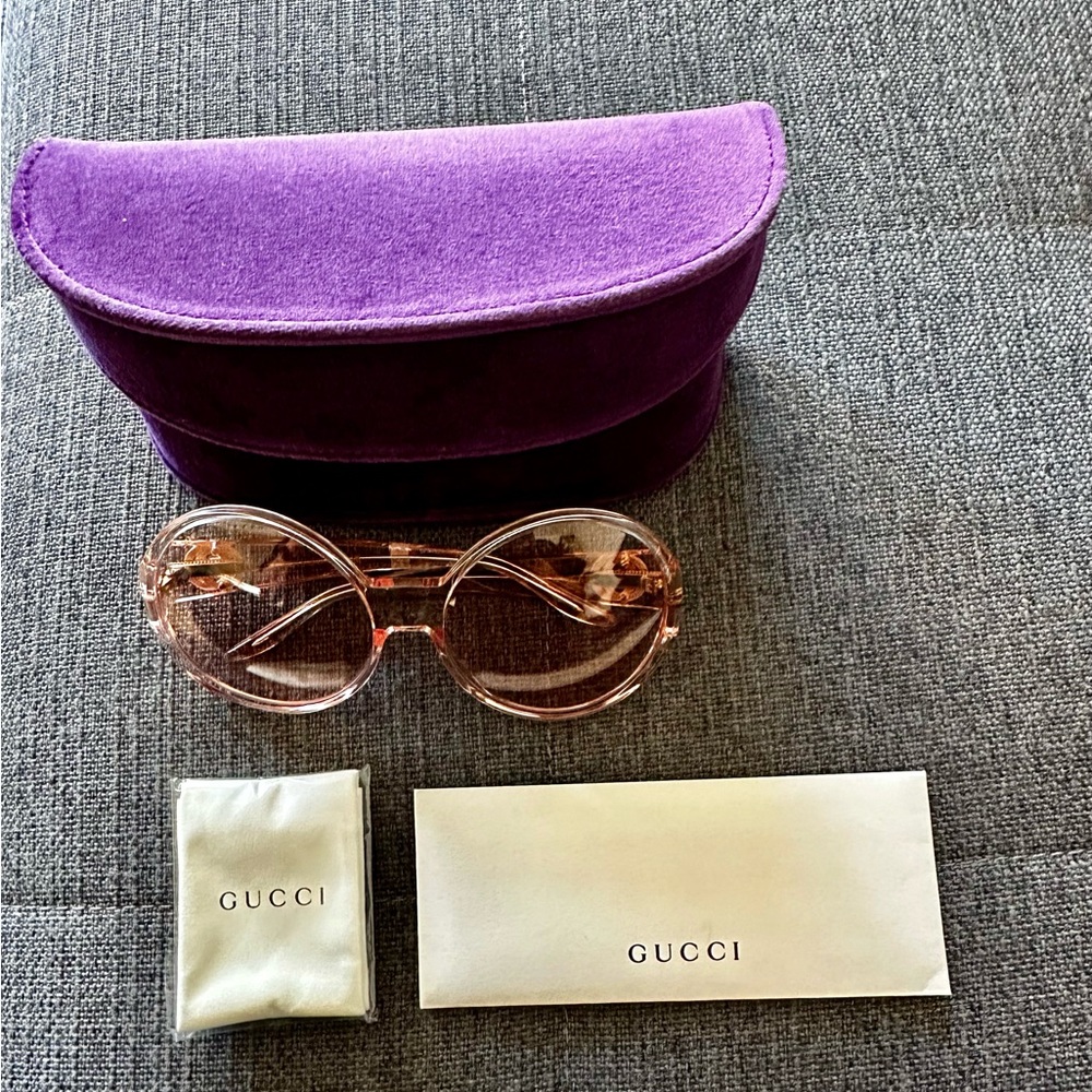 Gucci Pink Sunglasses with Purple Case